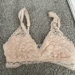Aerie Light Pink Lace Bralette - Size Small
